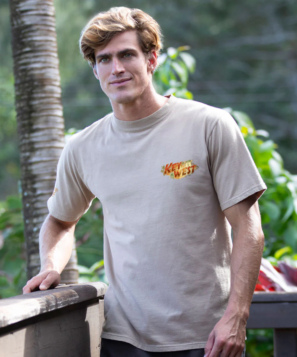 Sunset Buoy - Kona Coffee Dyed Short Sleeve Crewneck T-Shirt - Image 3