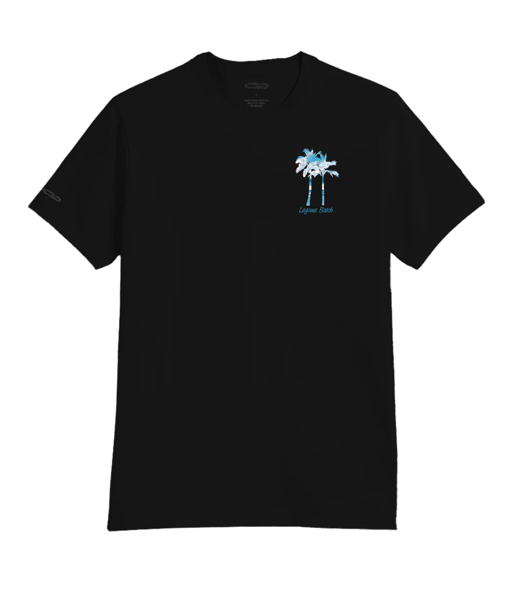 Surfs Way Up - Jet Black Short Sleeve Pima T-Shirt - Image 4