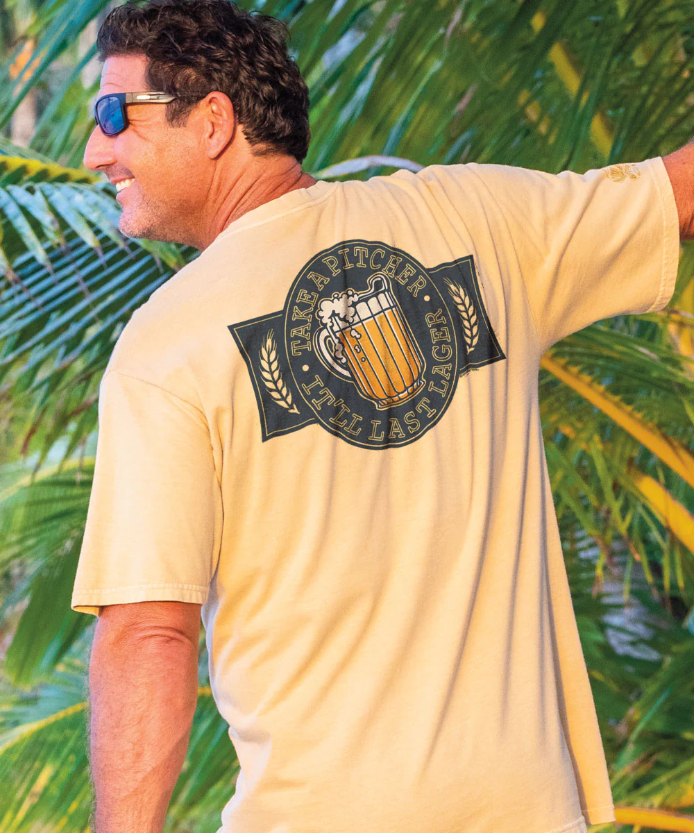 Take A Pitcher - Beer Dyed Short Sleeve Crewneck T-Shirt - Image 2