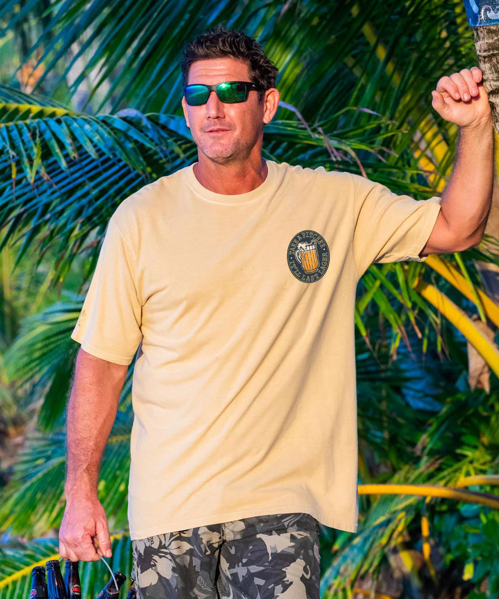 Take A Pitcher - Beer Dyed Short Sleeve Crewneck T-Shirt - Image 3