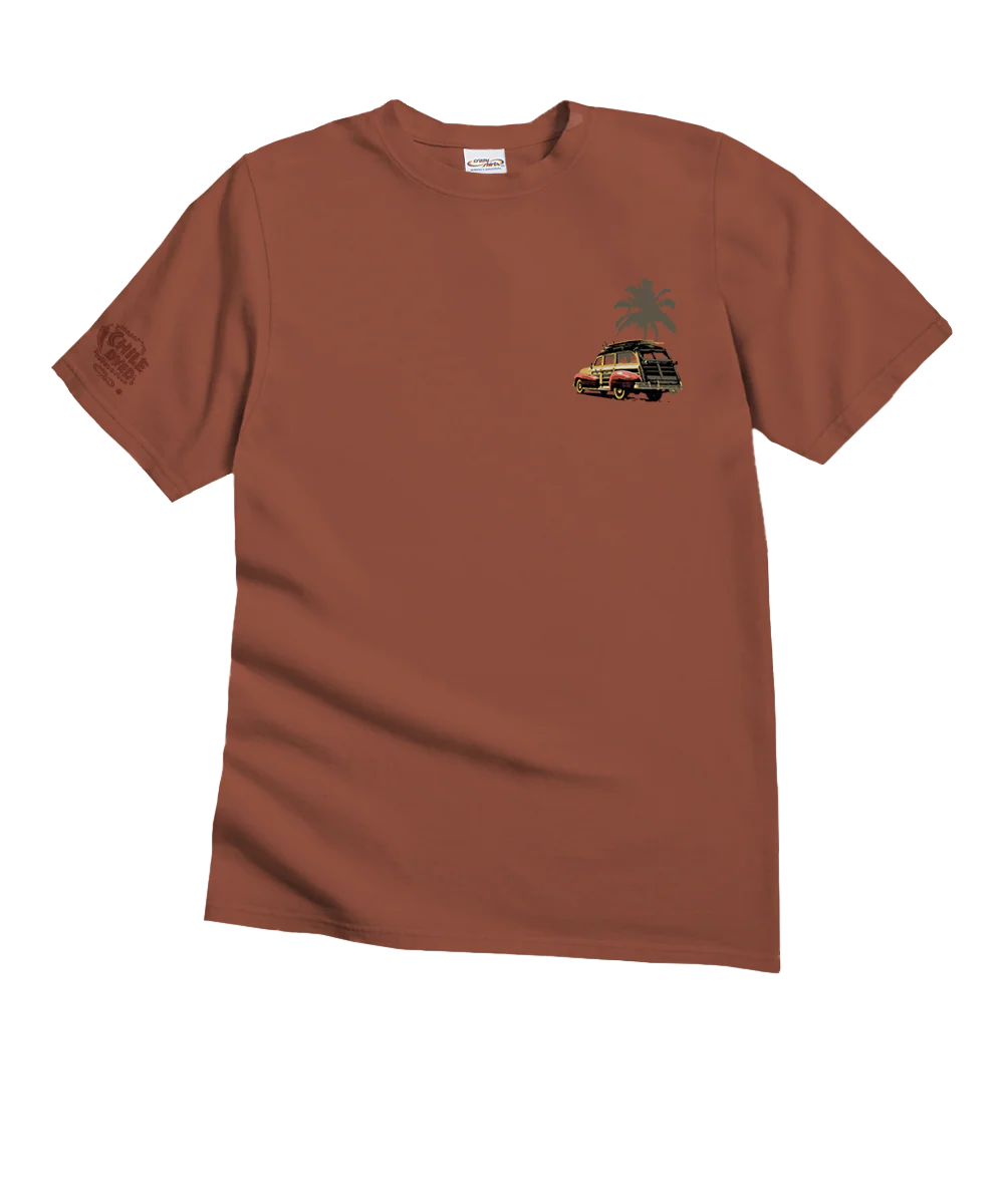 Hawaii Woody - Chile Dyed Short Sleeve Crewneck T-Shirt - Image 4