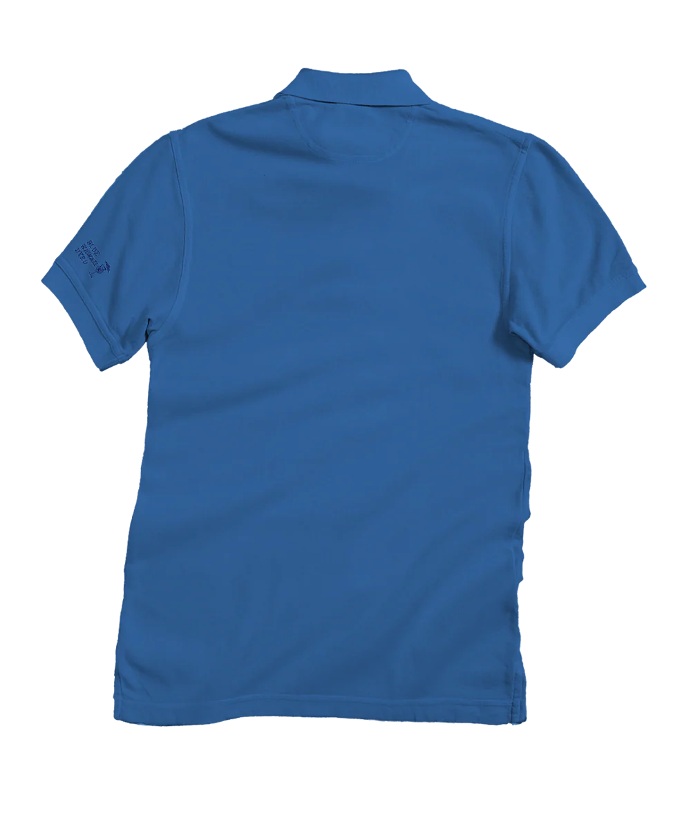 Tribal Honu Sets - Blue Hawaii Dyed Short Sleeve Oceanfront Polo Shirt - Image 4