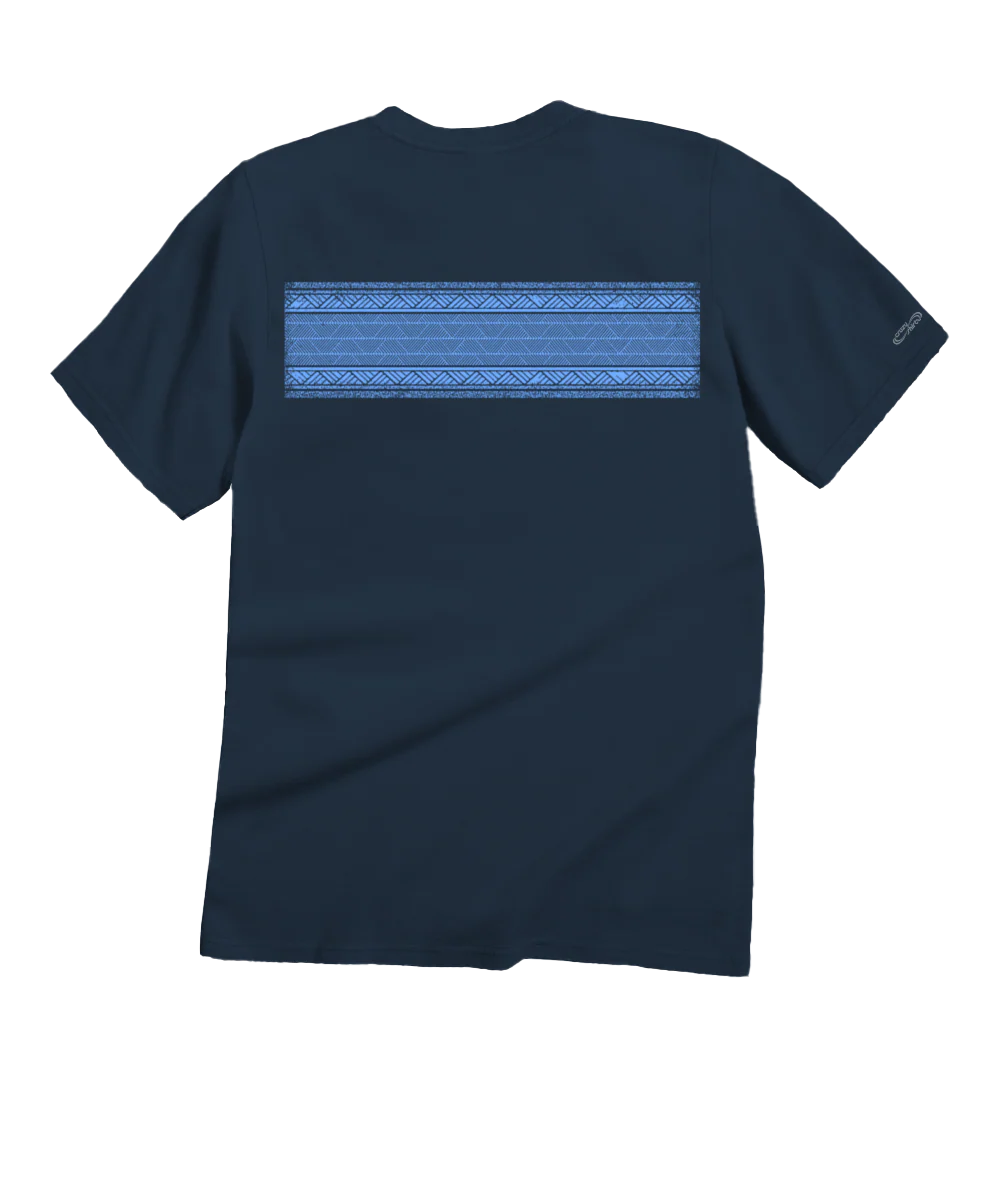 Turtle Tribal Band - Navy Short Sleeve Crewneck T-Shirt - Image 4