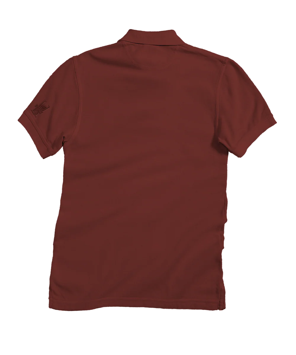 Twin Waves - Whiskey Dyed Short Sleeve Oceanfront Polo Shirt - Image 4