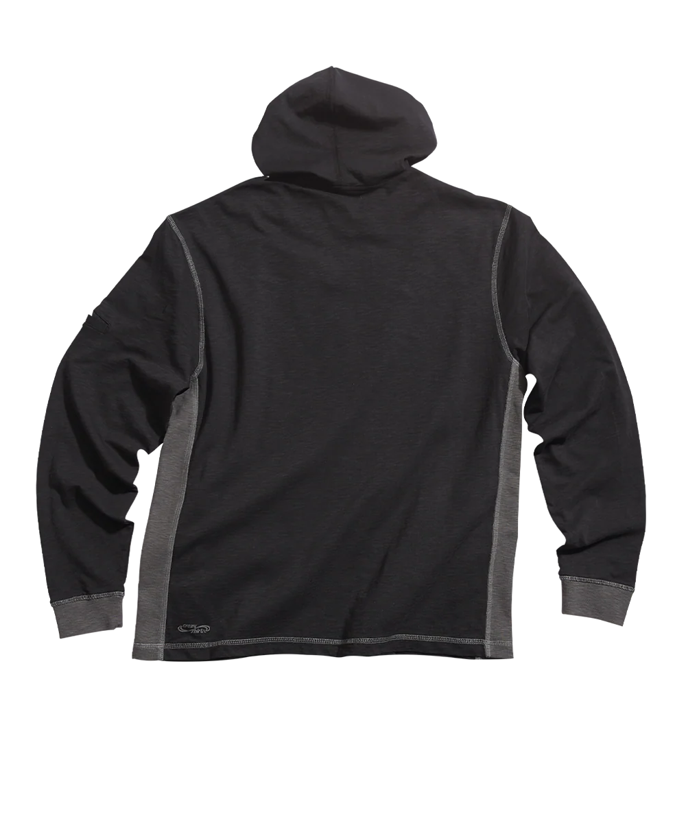 Vail Resort Ski Trail Blaze - Black/Charcoal Long Sleeve Longboard Hooded Tee - Image 4