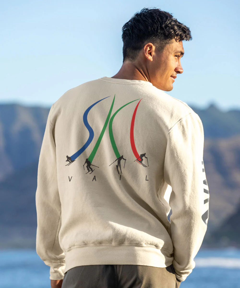 Vail Resort Ultimate Ski - Coconut Dyed Long Sleeve Sweatshirt - Image 2