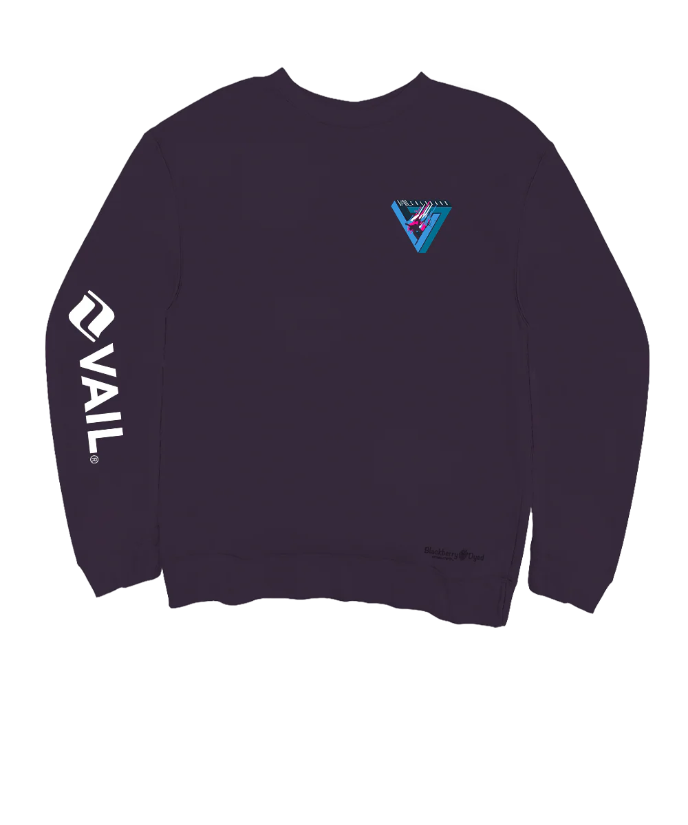 Vail Resort Vail Triangle - Blackberry Dyed Long Sleeve Sweatshirt - Image 4