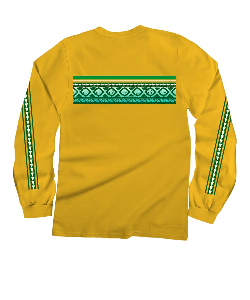 Veke Band - Pineapple Dyed Long Sleeve Crewneck T-Shirt - Image 4