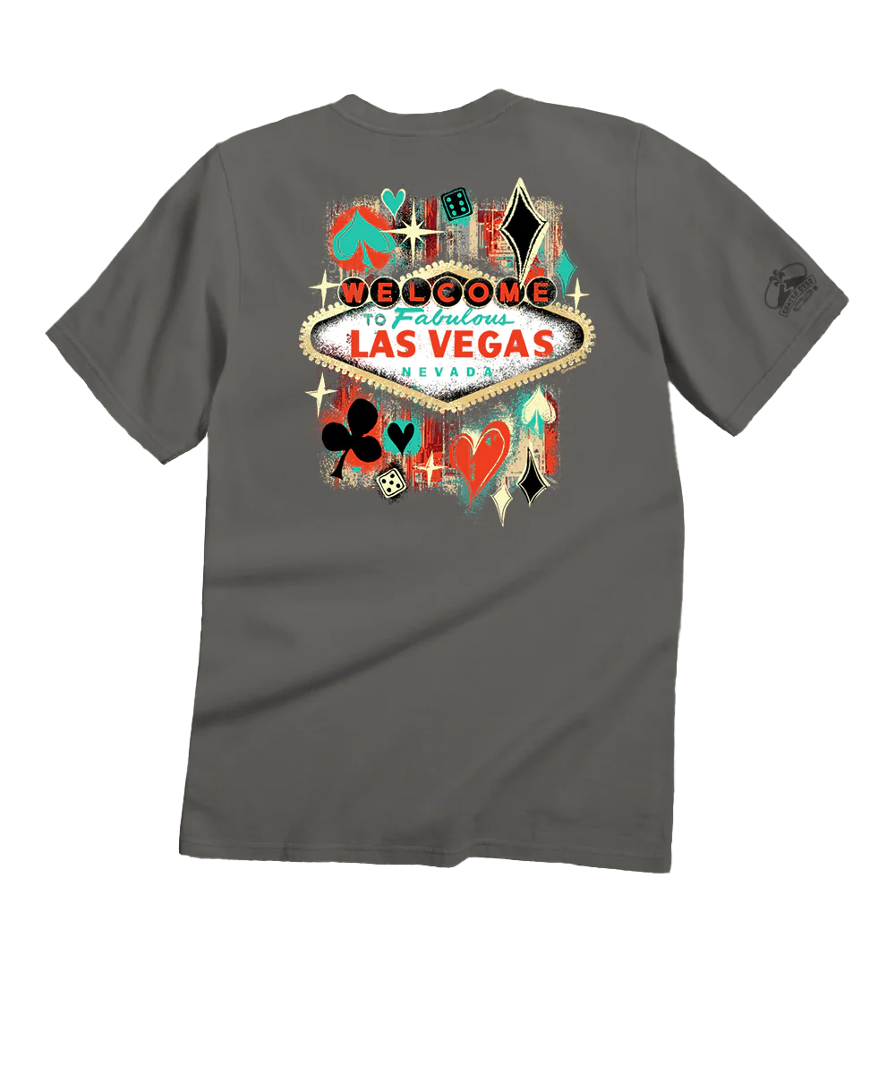 Vintage Vegas Sign - Crater Dyed® Short Sleeve Crewneck T-Shirt
