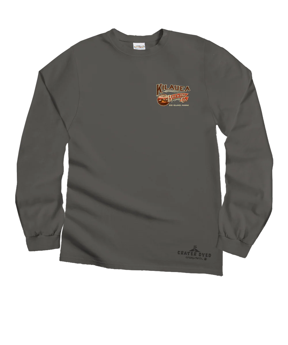 Volcano Brew - Crater Dyed® Long Sleeve Crewneck T-Shirt - Image 4