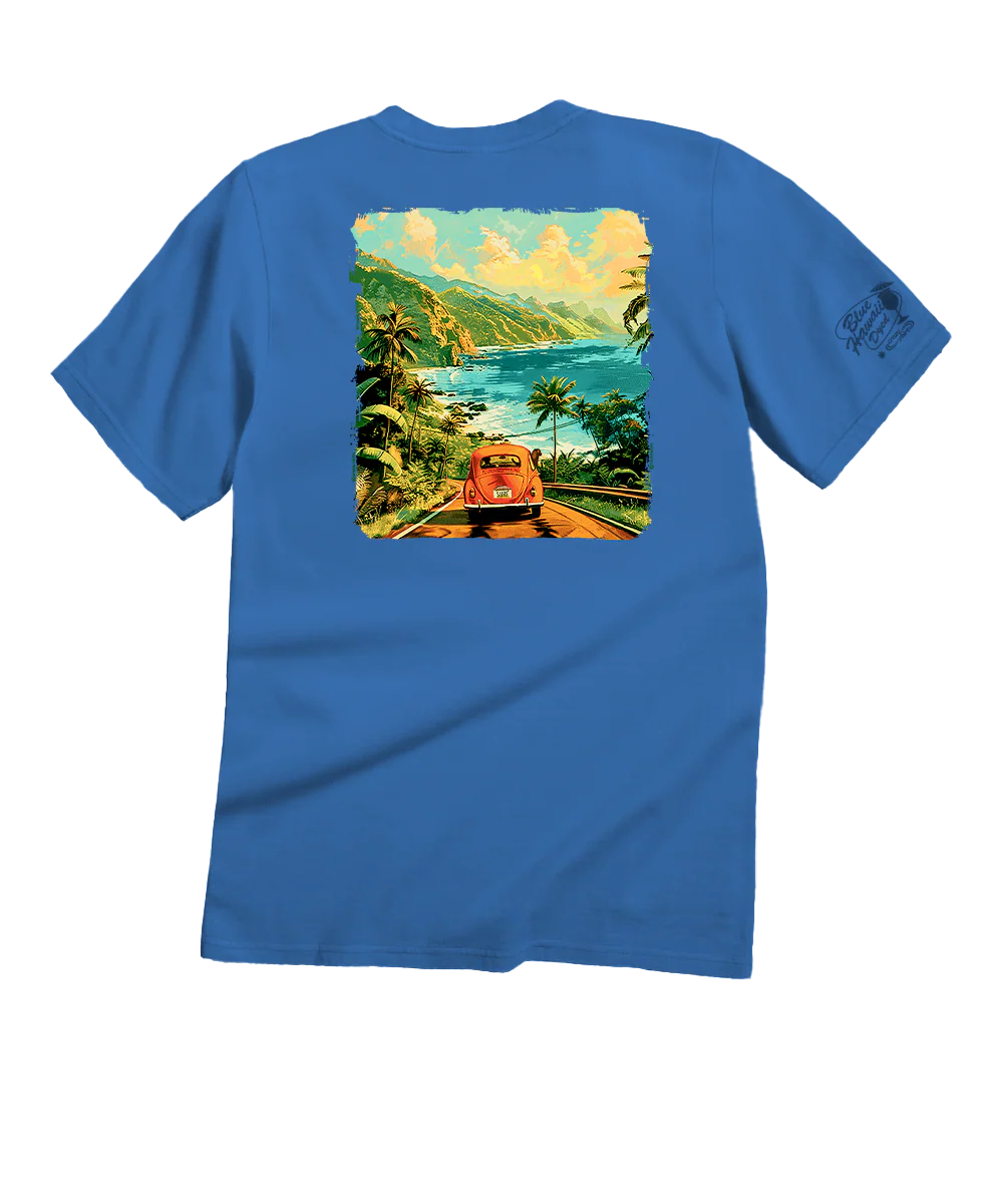 Volkswagen Coastal - Blue Hawaii Dyed Short Sleeve Crewneck T-Shirt