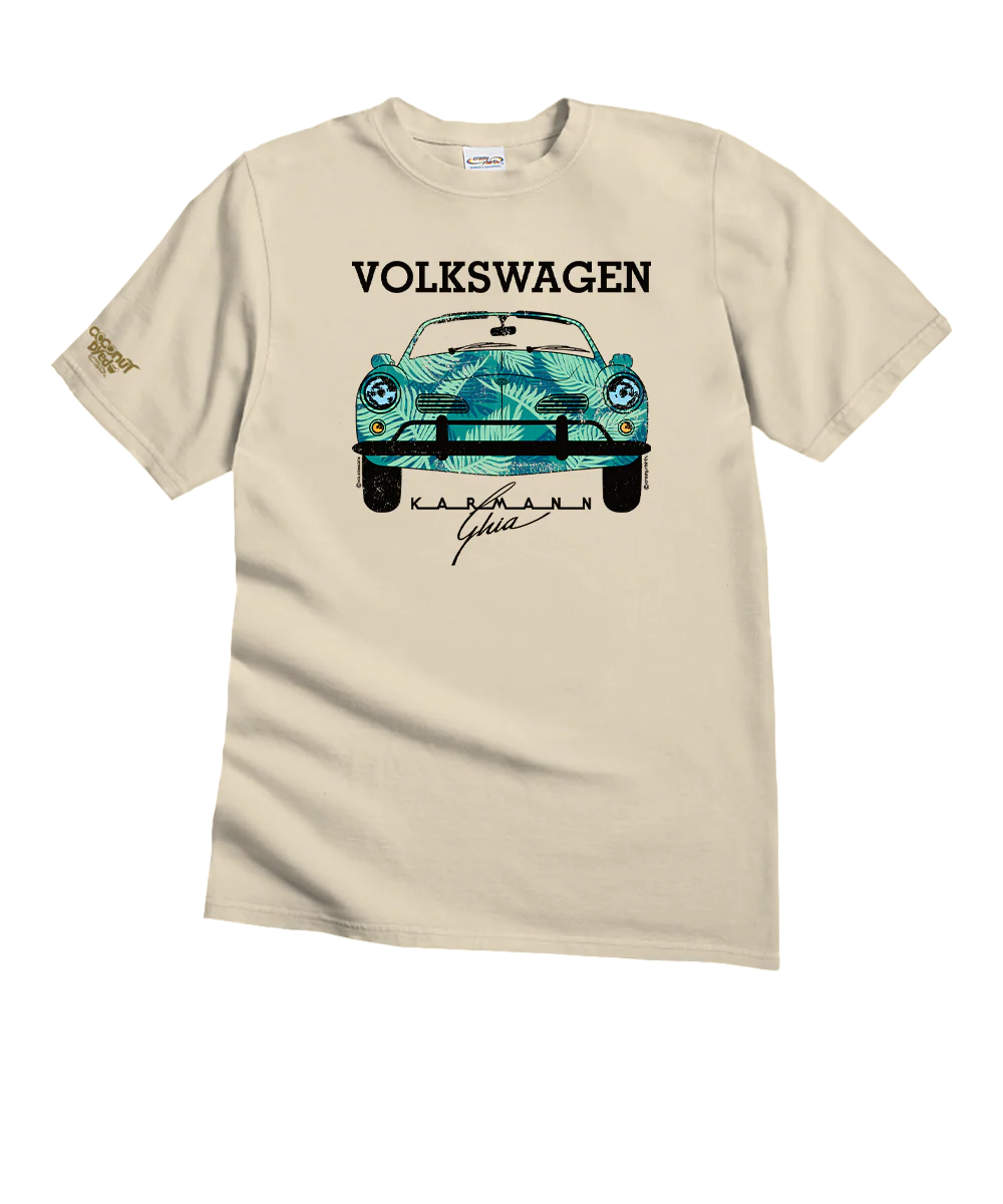 Volkswagen Karmann Ghia Palm - Coconut Dyed Short Sleeve Crewneck T-Shirt