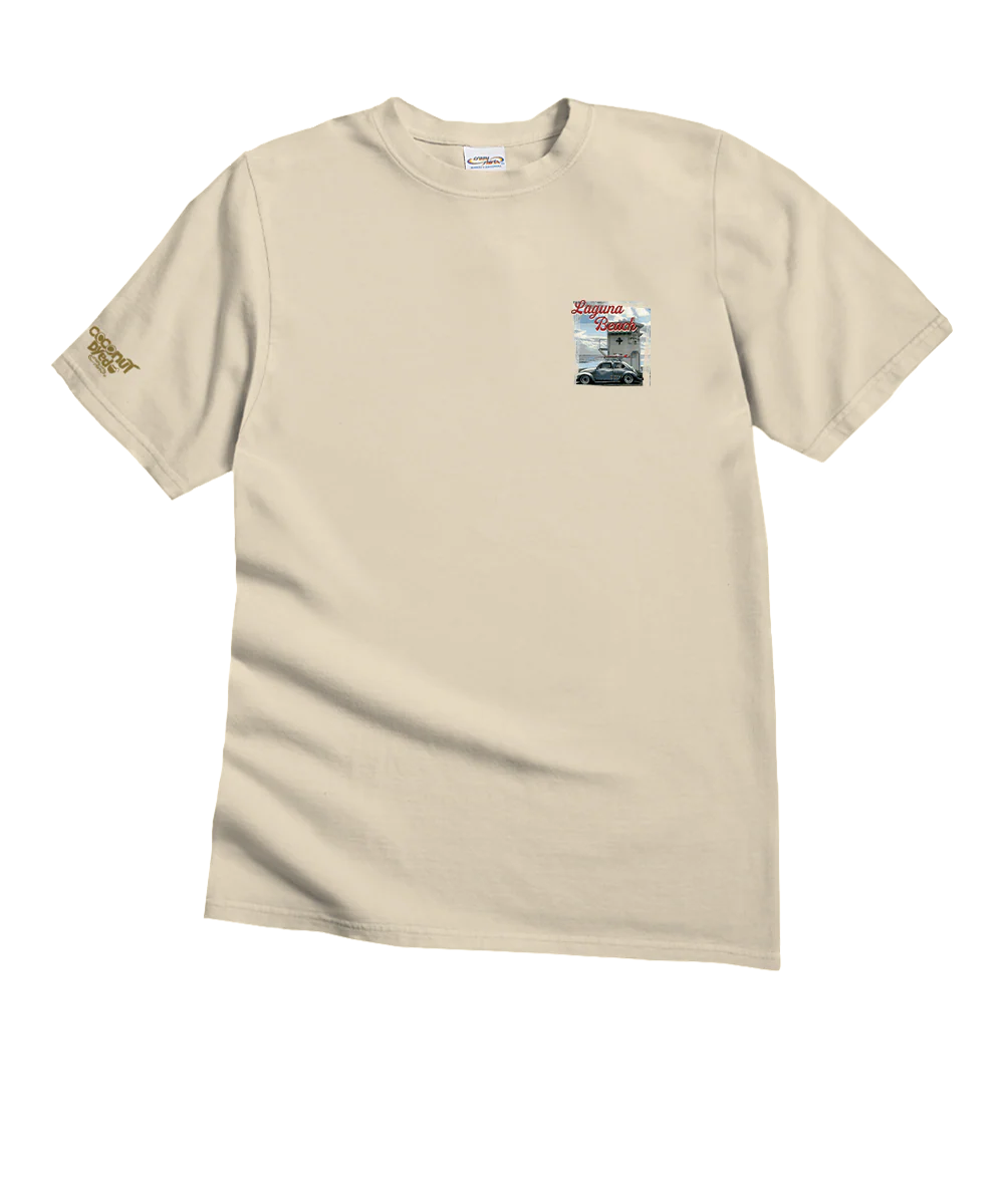 Volkswagen Laguna Beach Bug - Coconut Dyed Short Sleeve Crewneck T-Shirt - Image 4