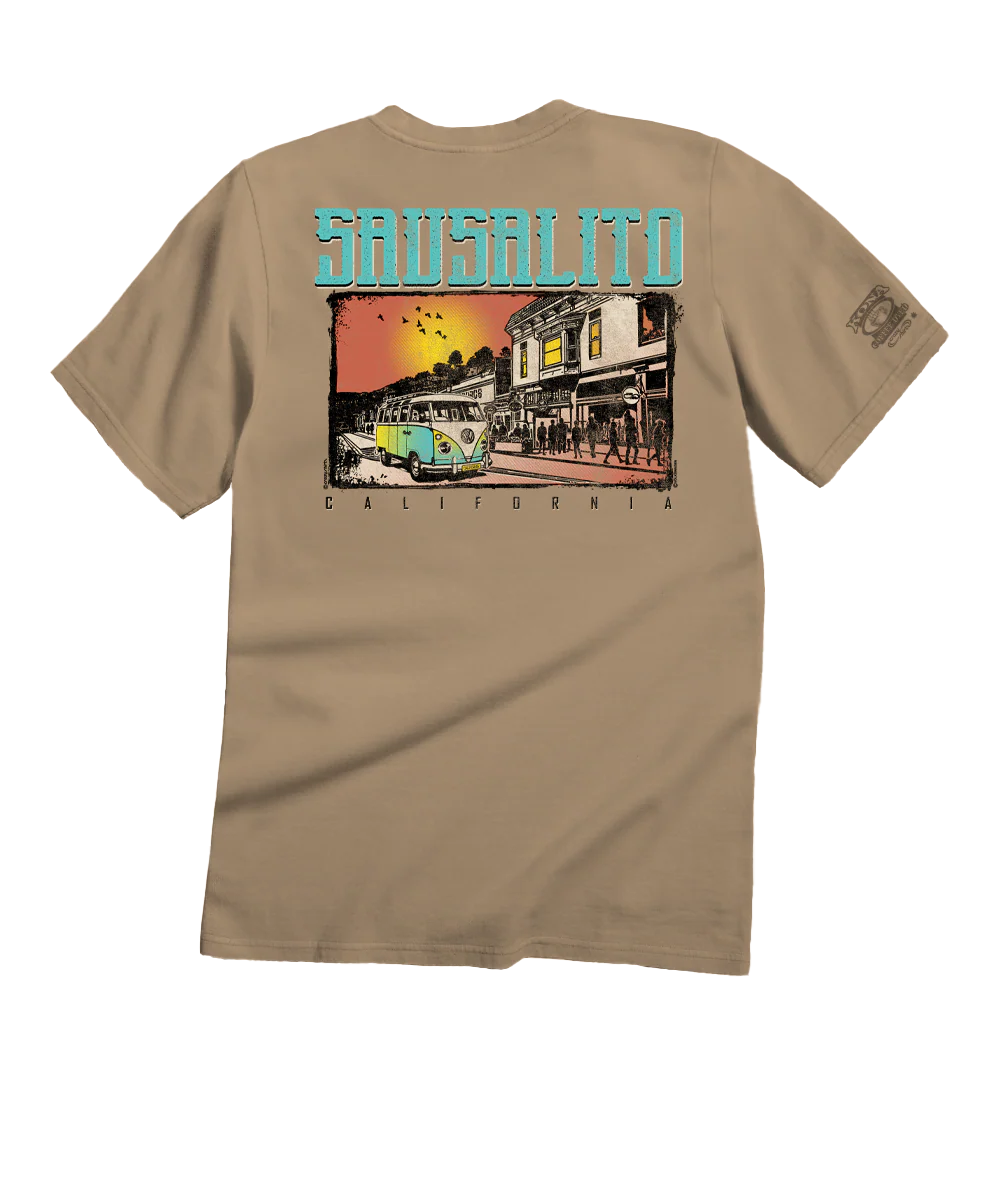 Volkswagen Sausalito Van - Kona Coffee Dyed Short Sleeve Crewneck T-Shirt
