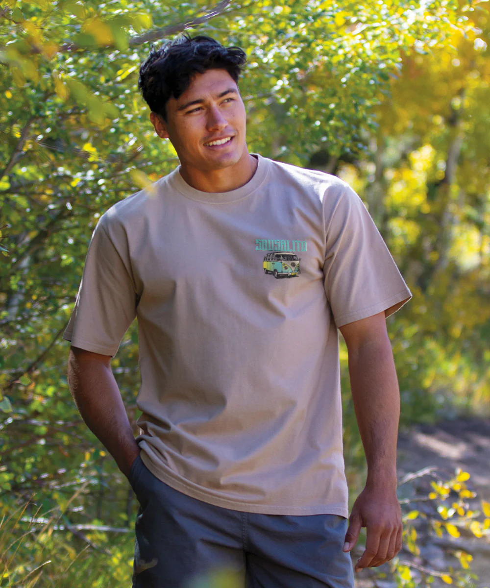 Volkswagen Sausalito Van - Kona Coffee Dyed Short Sleeve Crewneck T-Shirt - Image 3
