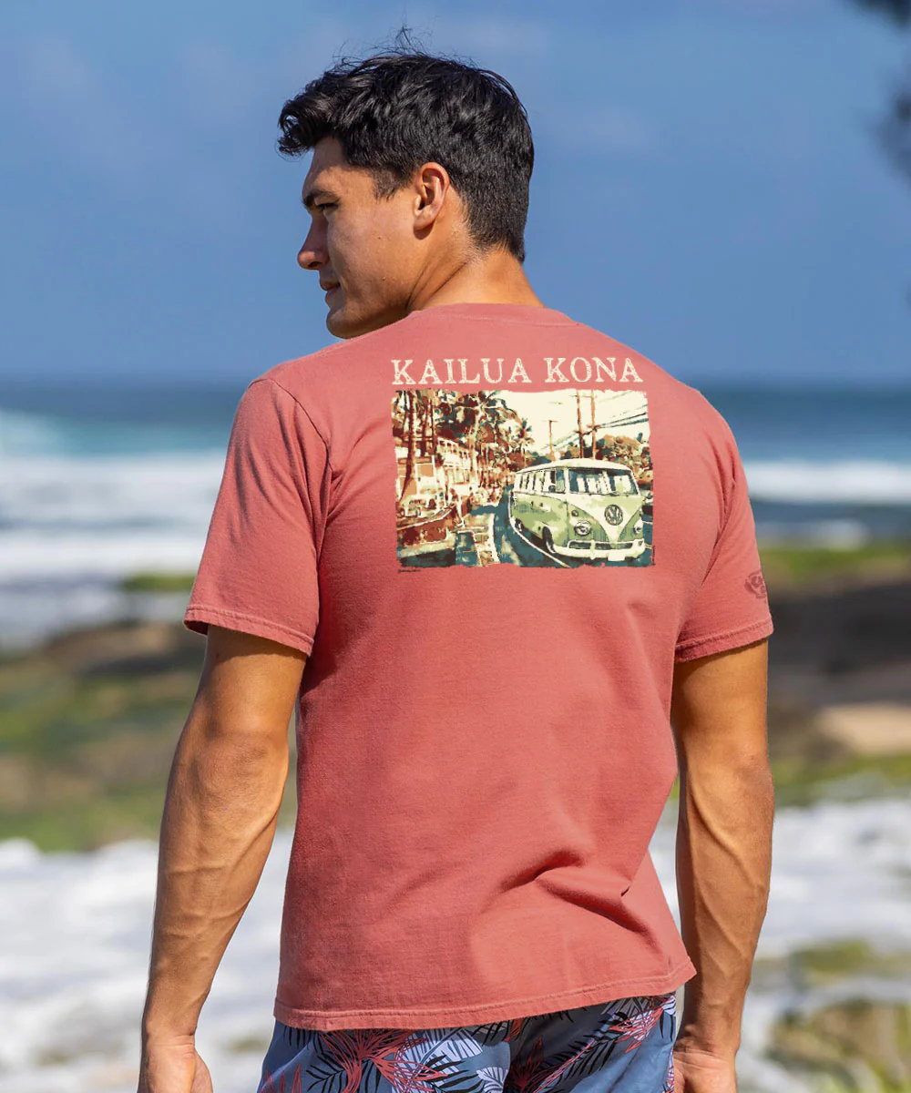 Volkswagen Van Kailua Kona - Chile Dyed Short Sleeve Crewneck T-Shirt - Image 2