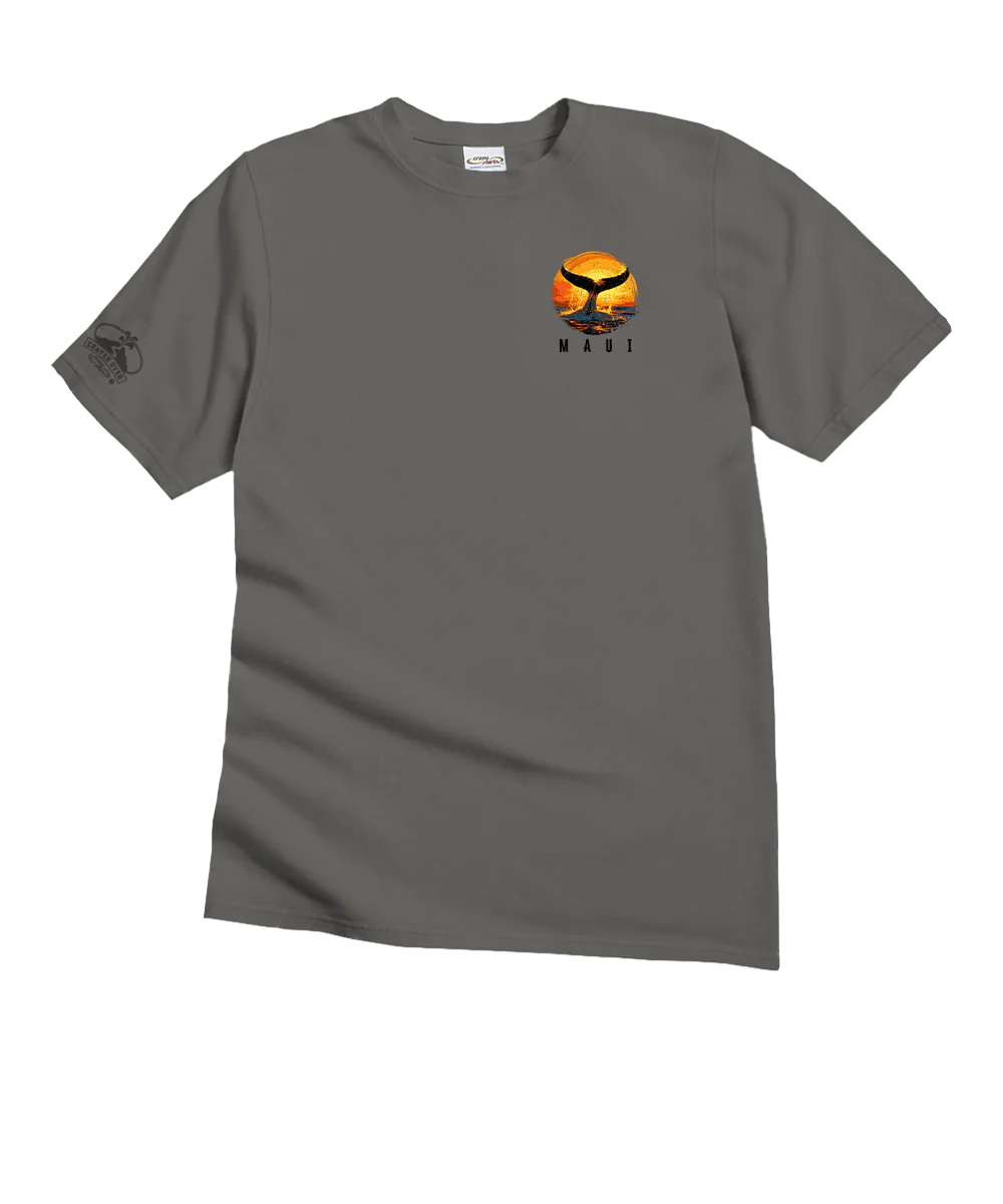 Whale Tail Sunset - Crater Dyed® Short Sleeve Crewneck T-Shirt - Image 4