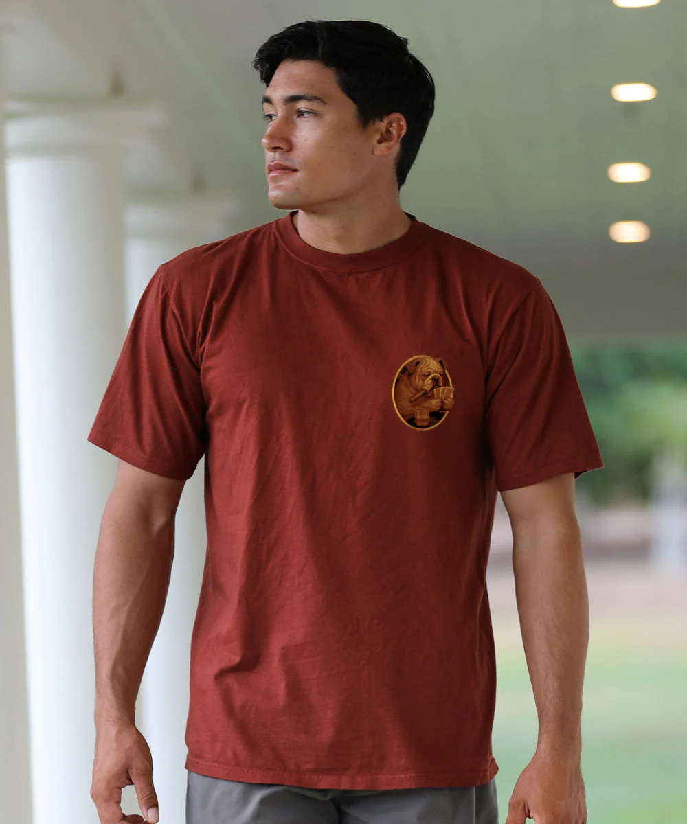 Whiskey And Whiskers - Whiskey Dyed Short Sleeve Crewneck T-Shirt - Image 3