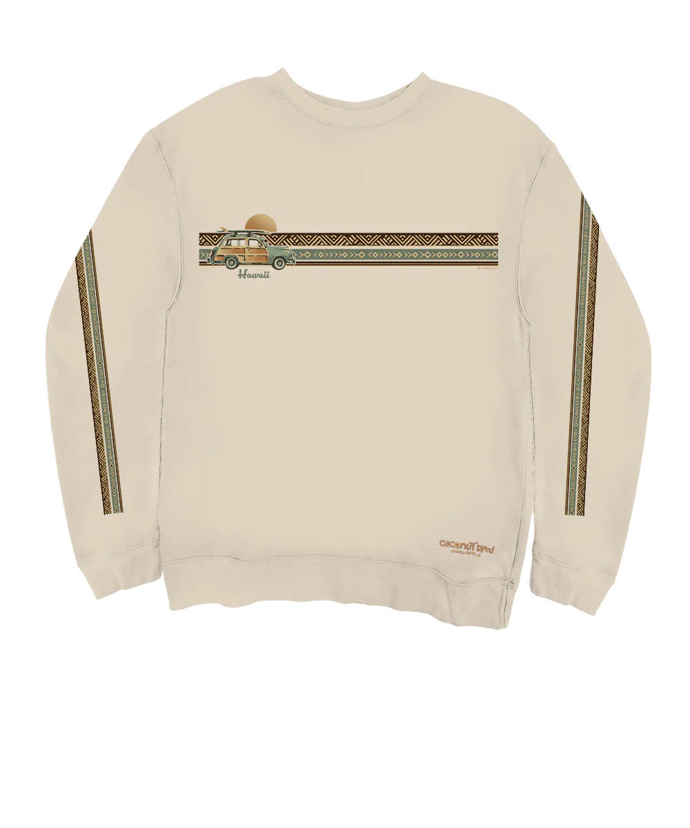 Woody Wagon Band - Coconut Dyed Long Sleeve Sweatshirt