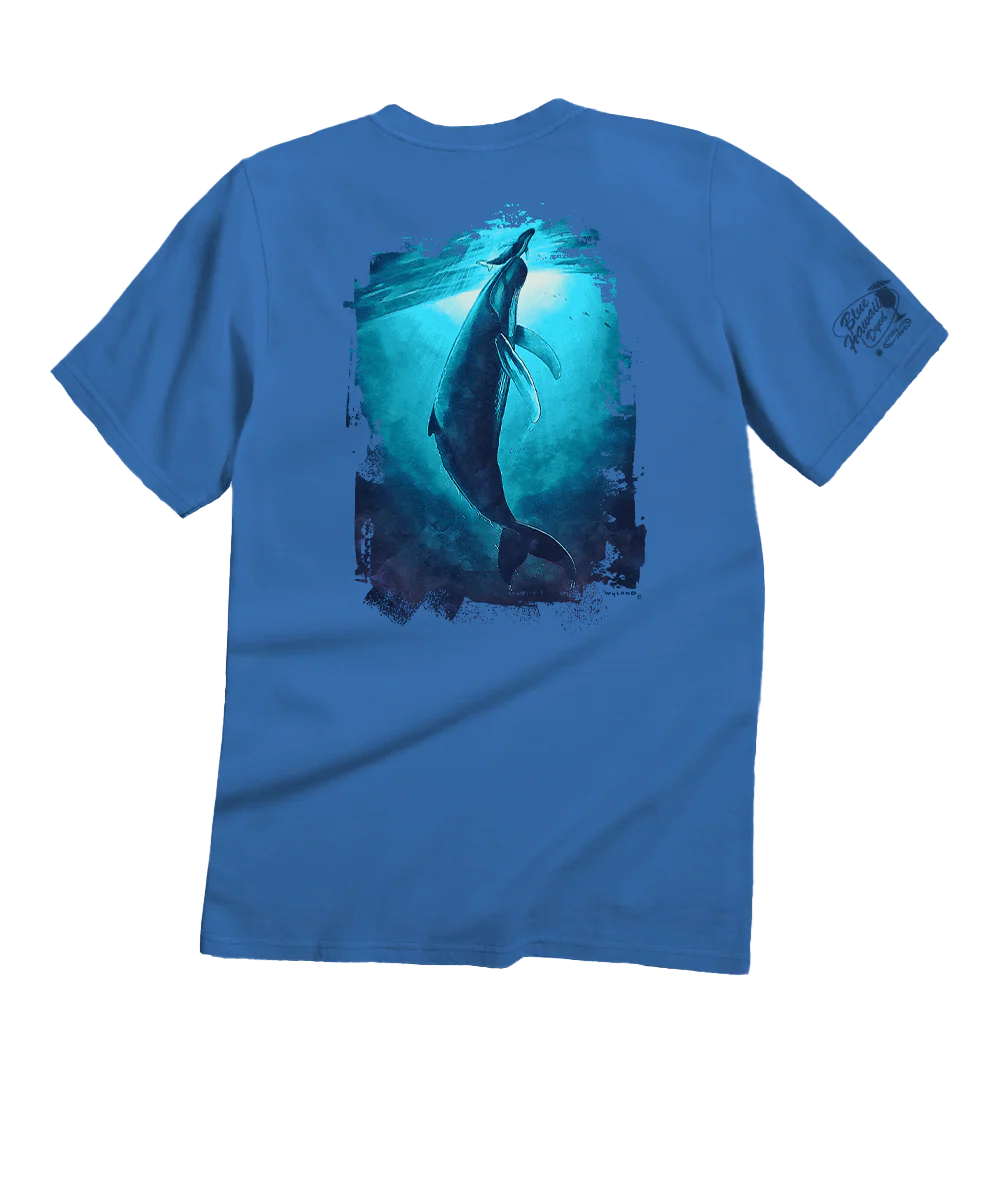 Wyland® First Breath - Blue Hawaii Dyed Short Sleeve Crewneck T-Shirt