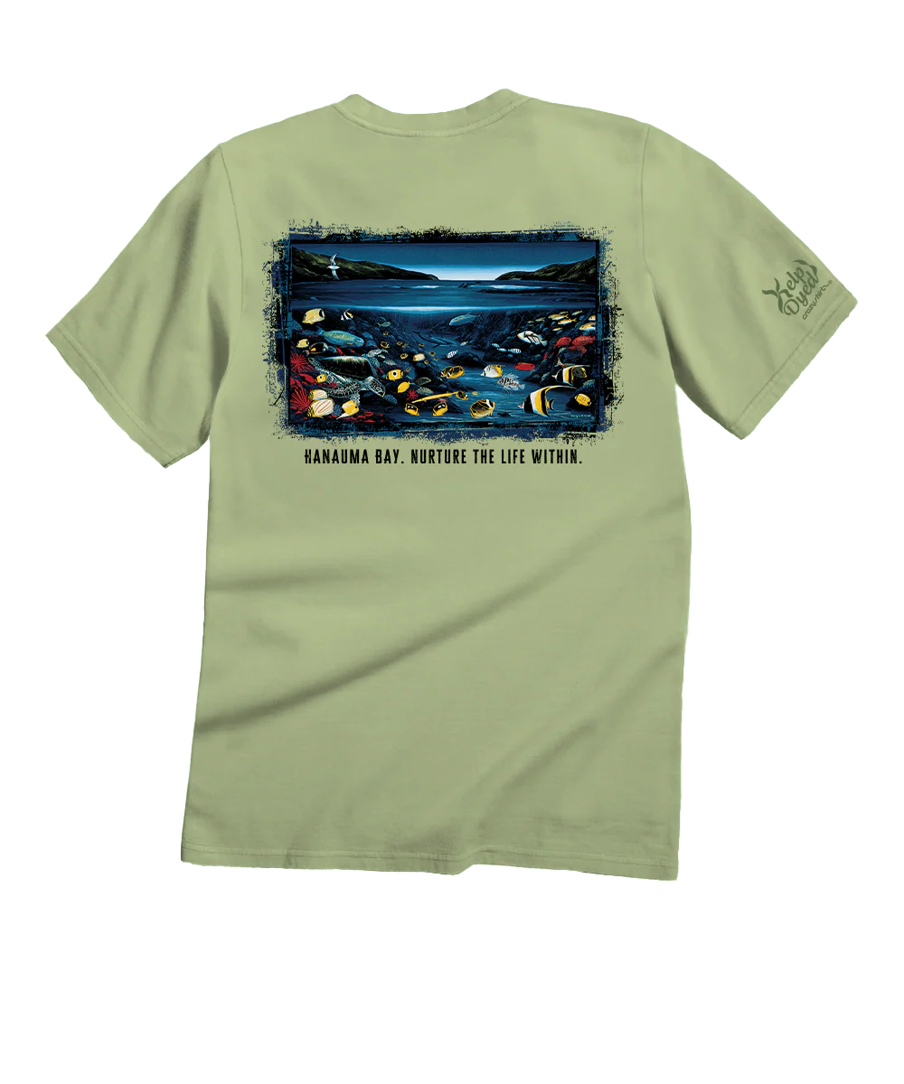 Wyland® Hanauma Bay - Kelp Dyed Short Sleeve Crewneck T-Shirt