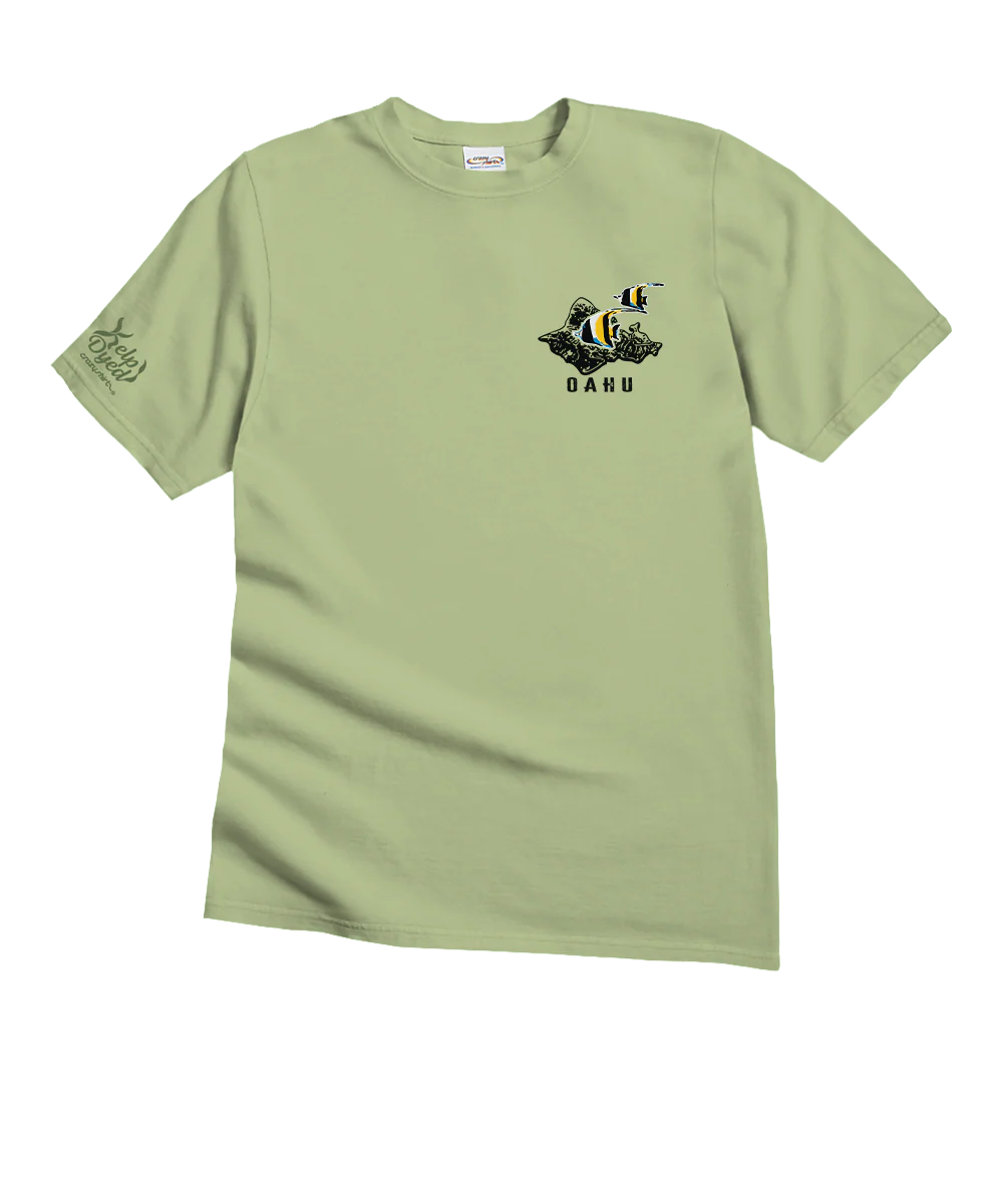 Wyland® Hanauma Bay - Kelp Dyed Short Sleeve Crewneck T-Shirt - Image 4