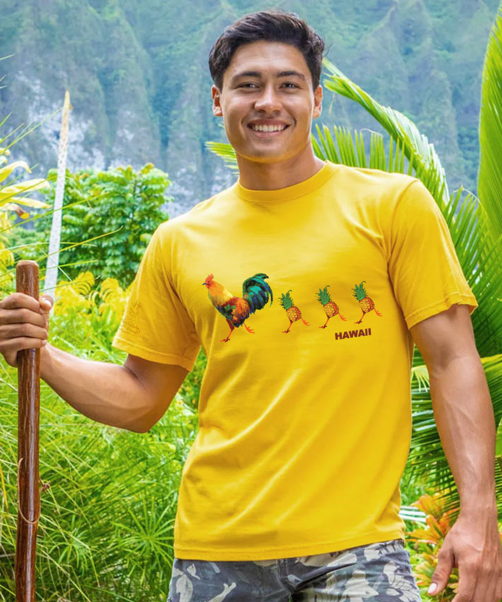 Pineapple Run - Pineapple Dyed Short Sleeve Crewneck T-Shirt - Image 2