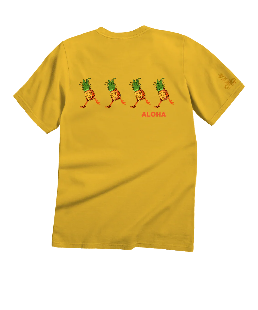 Pineapple Run - Pineapple Dyed Short Sleeve Crewneck T-Shirt - Image 4