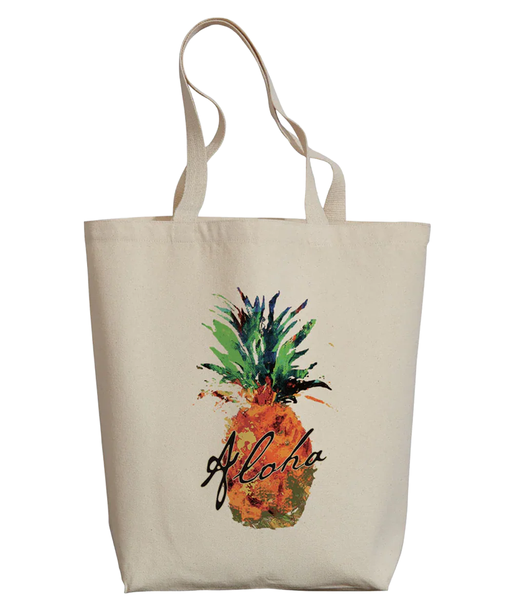 Splatter Pineapple - Natural Weekend Tote