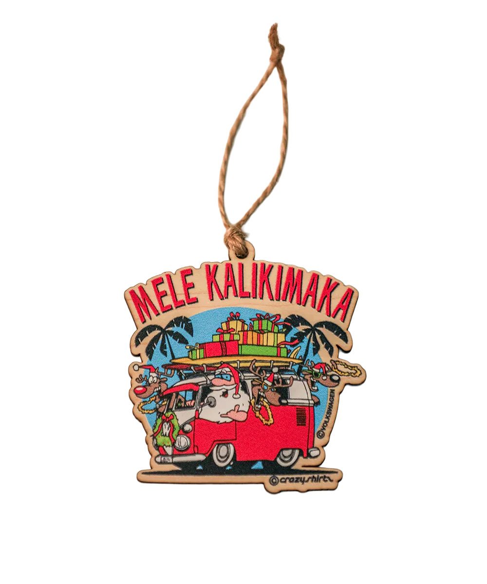 Volkswagen Surf Bus Santa - Maplewood Ornament