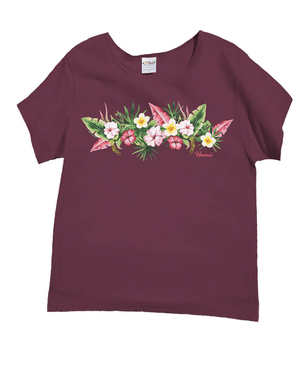 Aloha Band - Wine Dyed Short Sleeve Scoop Neck T-Shirt