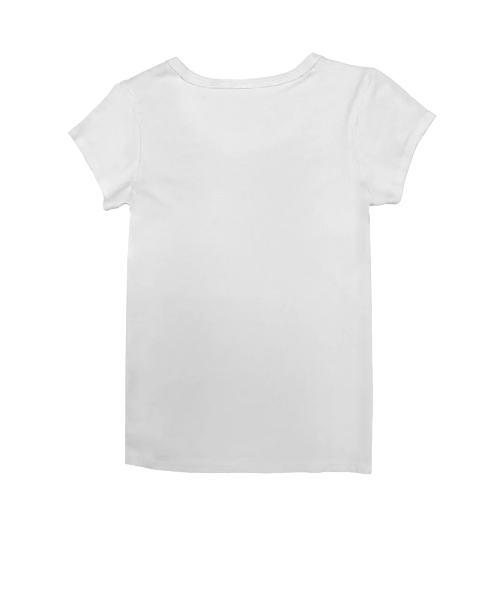 Be Kind Flower - White Short Sleeve Rib Knit T-Shirt - Image 4