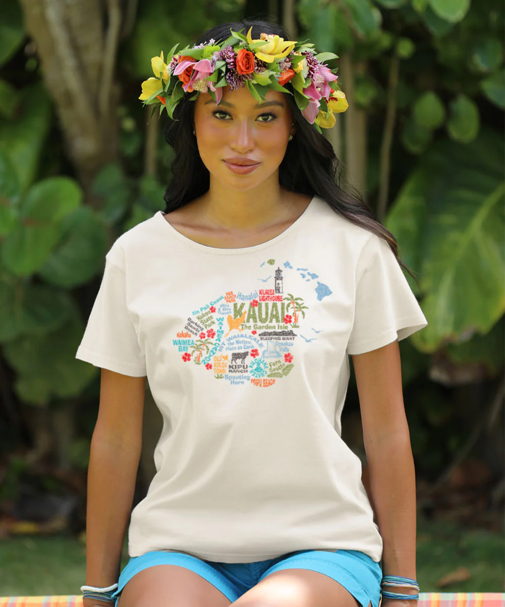 Best Of Kauai - Coconut Dyed Short Sleeve Scoop Neck T-Shirt - Image 2