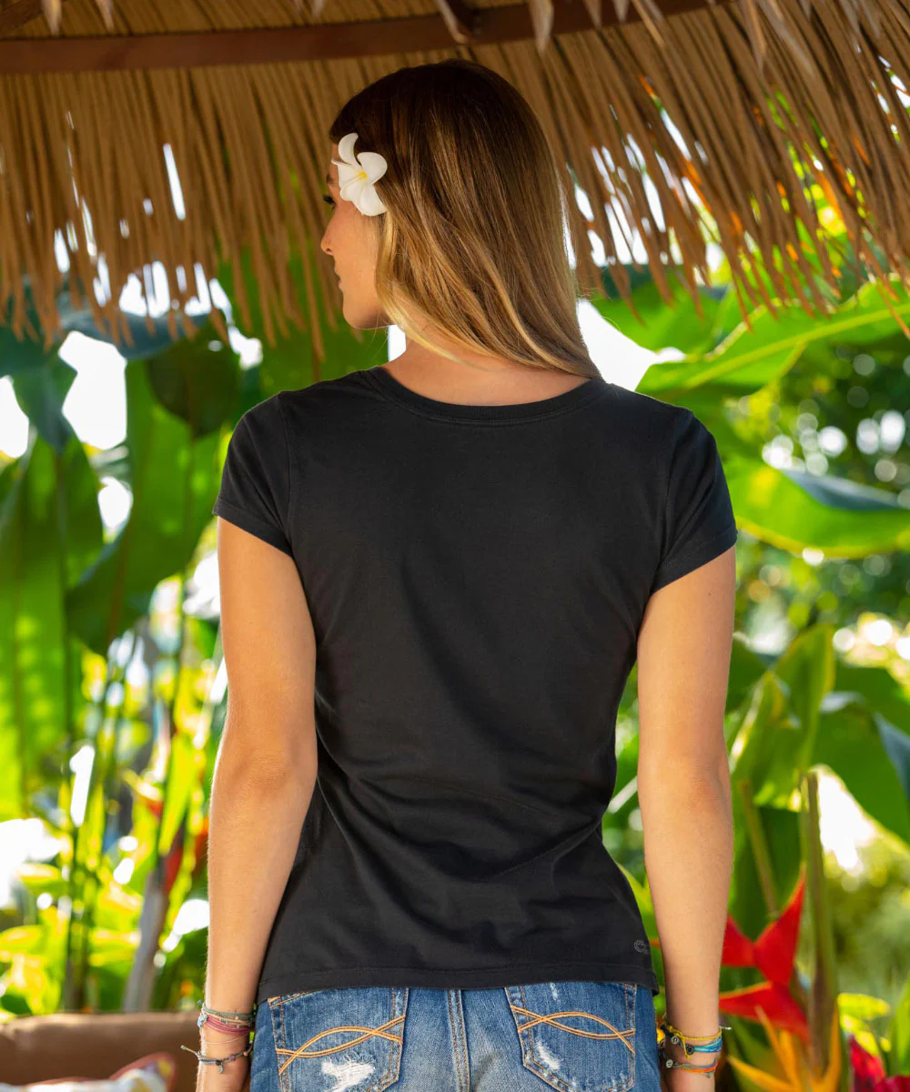 Chicken Scratch - Jet Black Short Sleeve Pima T-Shirt - Image 3
