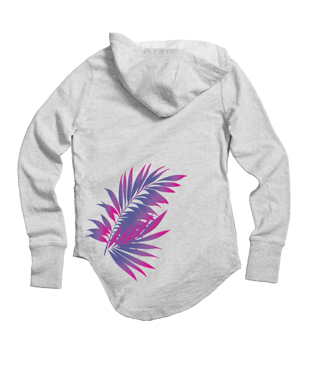 Club Logo - White Gray Heather Long Sleeve Harmony Hooded T - Image 4