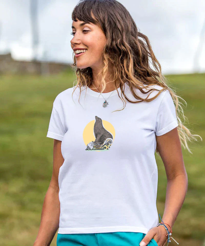 Dock Of The Bay - White Short Sleeve Crewneck T-Shirt - Image 3