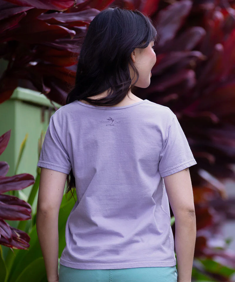 Dog Mom - Lavender Dyed Short Sleeve Scoop Neck T-Shirt - Image 3