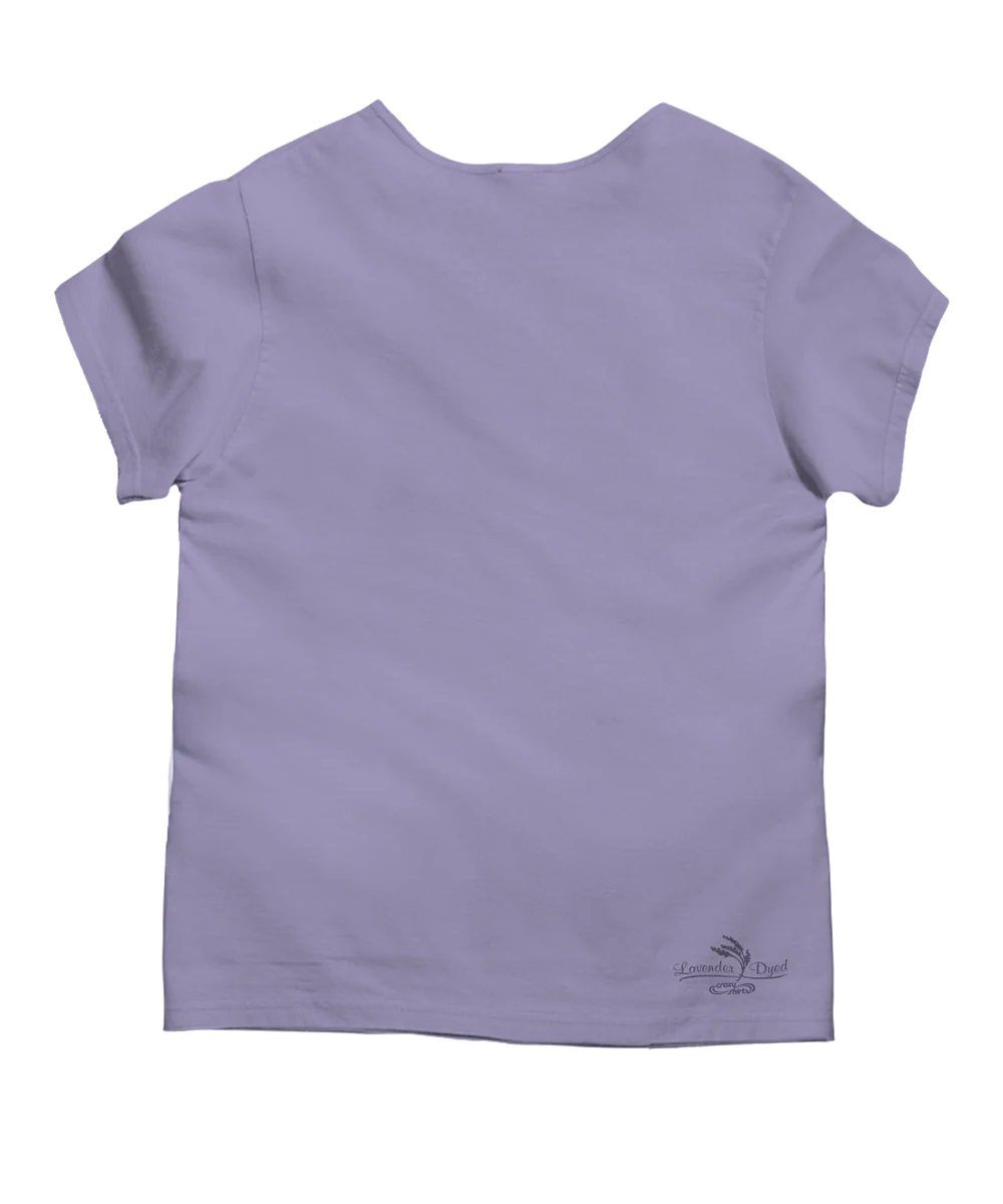 Dog Mom - Lavender Dyed Short Sleeve Scoop Neck T-Shirt - Image 4