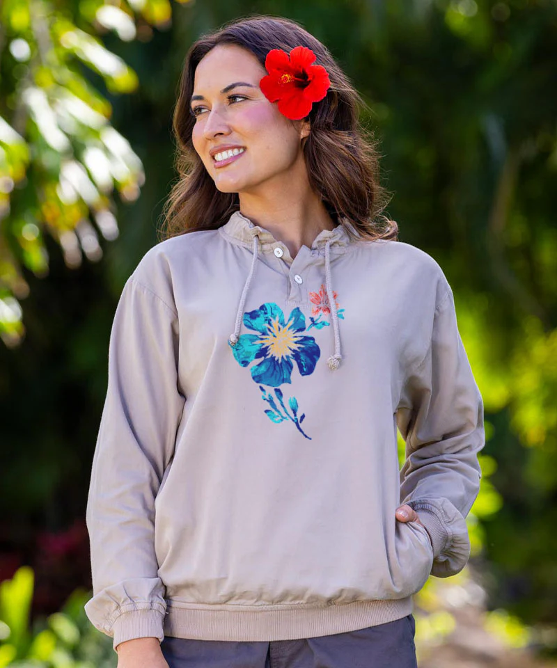 Dreamer - Kona Coffee Dyed Long Sleeve Lightweight Pullover - Image 2