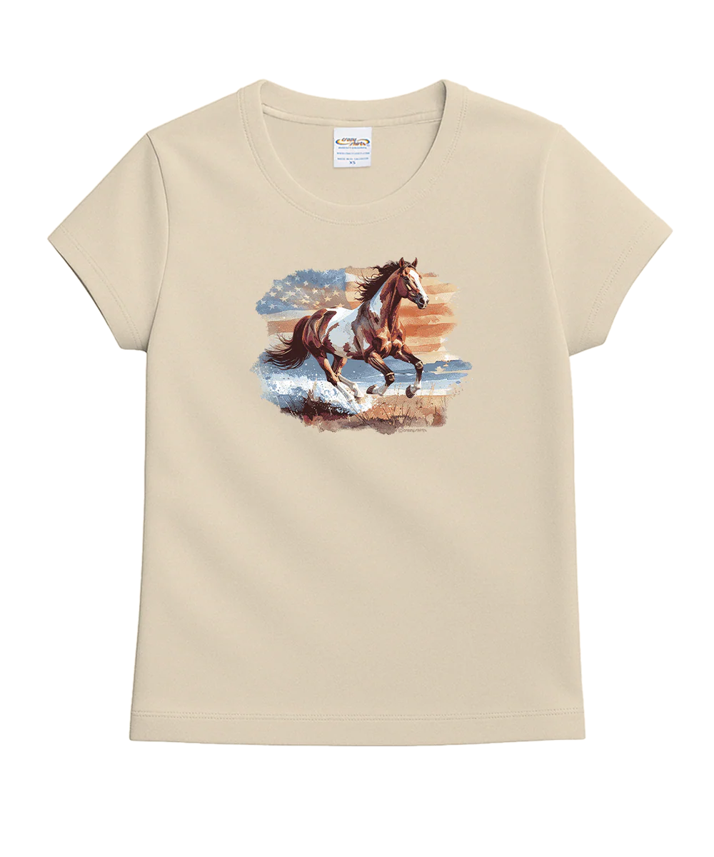 Galloping Horse - Coconut Dyed Short Sleeve Crewneck T-Shirt