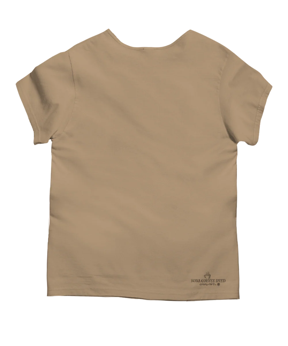 Golden Gate Poppies - Kona Coffee Dyed Short Sleeve Scoop Neck T-Shirt - Image 4