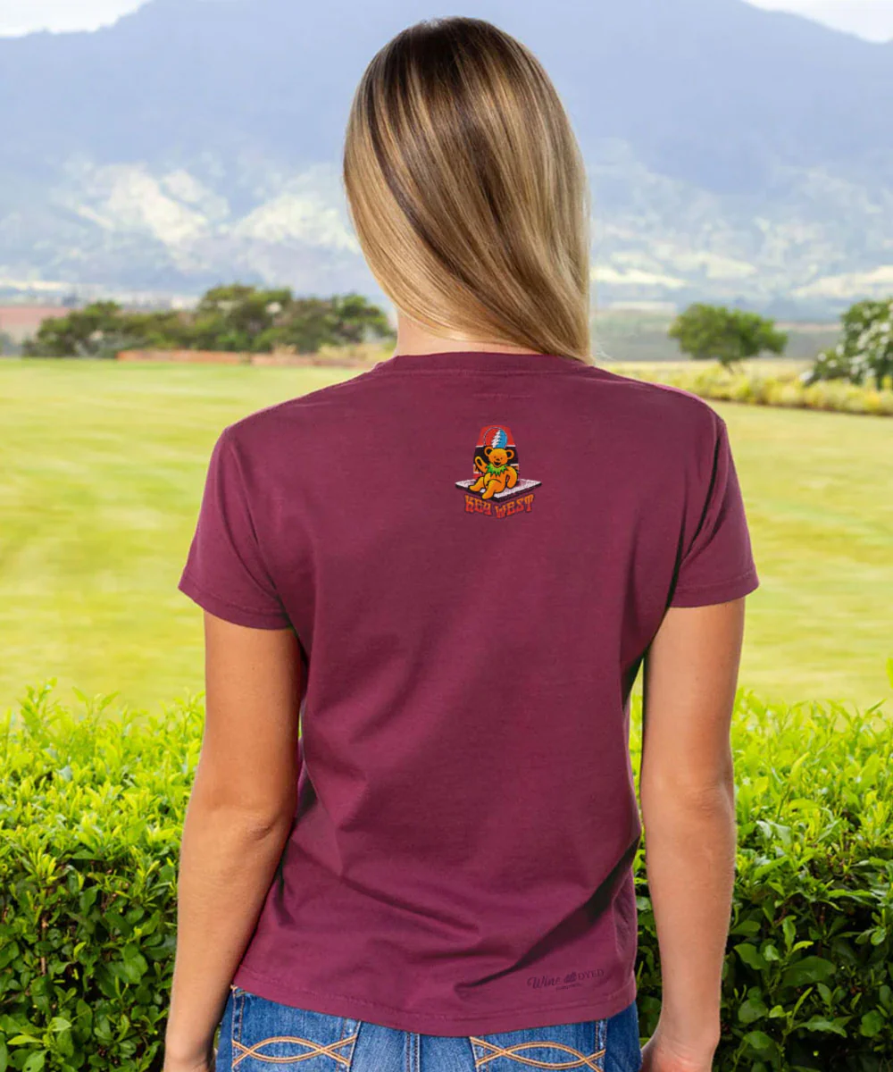 Grateful Dead Key West Buoy Bears - Wine Dyed Short Sleeve Crewneck T-Shirt - Image 3