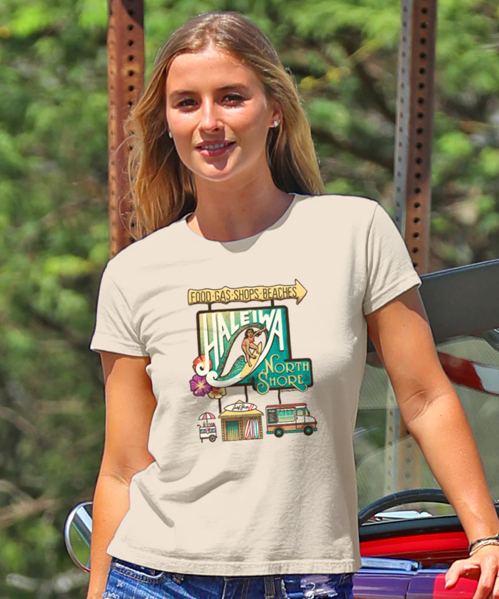 Haleiwa Activities - Coconut Dyed Short Sleeve Crewneck T-Shirt - Image 2