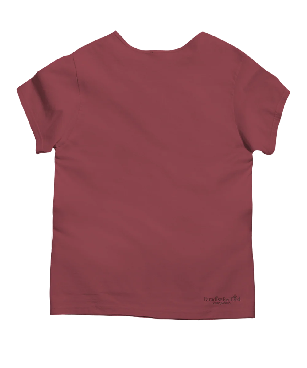 Hanalei Bay Paint - Paradise Red Dyed Short Sleeve Scoop Neck T-Shirt - Image 4