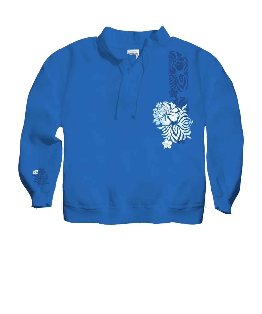 Hauoli - Blue Hawaii Dyed Long Sleeve Lightweight Pullover