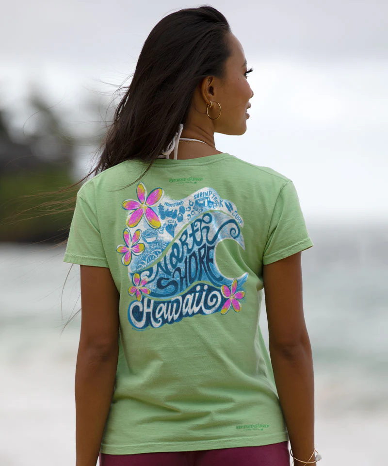 Holo Holo North Shore - Key Lime Dyed Short Sleeve Crewneck T-Shirt - Image 3