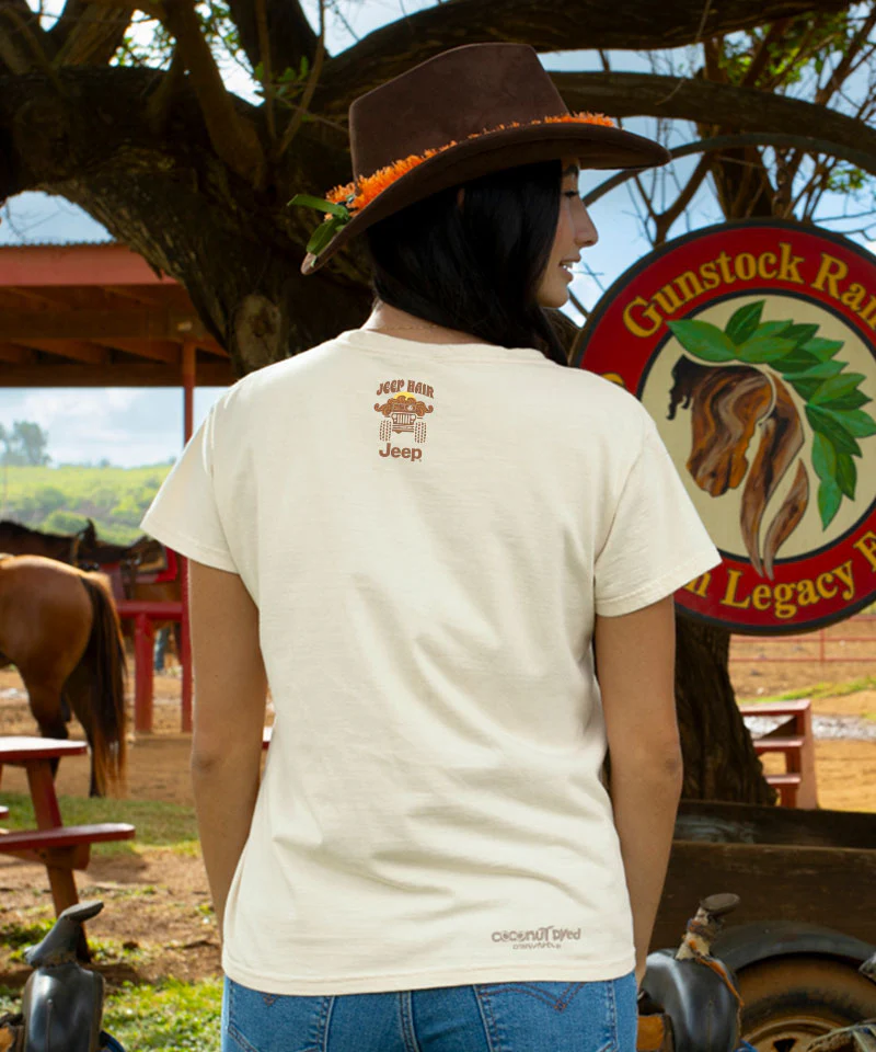 Jeep Hair Don't Care - Coconut Dyed Short Sleeve Crewneck T-Shirt - Image 3