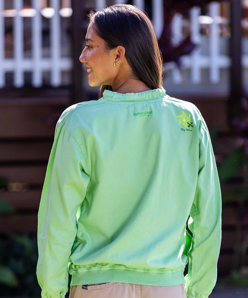 Key Lime Crush - Key Lime Dyed Long Sleeve Lightweight Pullover - Image 3