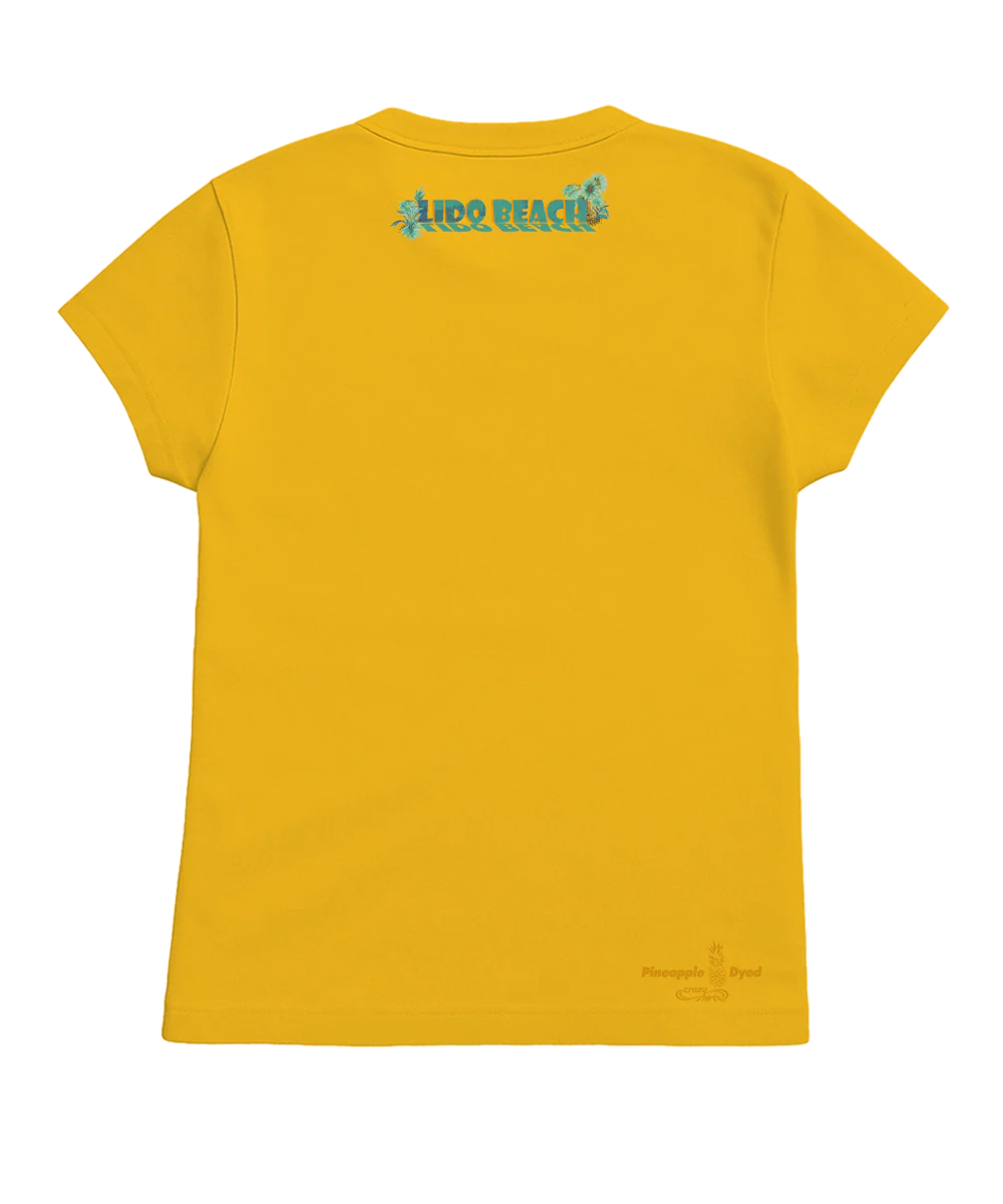 Lido Beach Tower - Pineapple Dyed Short Sleeve Crewneck T-Shirt - Image 4
