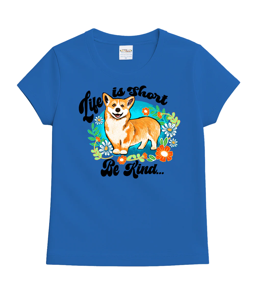 Life Is Short - Blue Hawaii Dyed Short Sleeve Crewneck T-Shirt